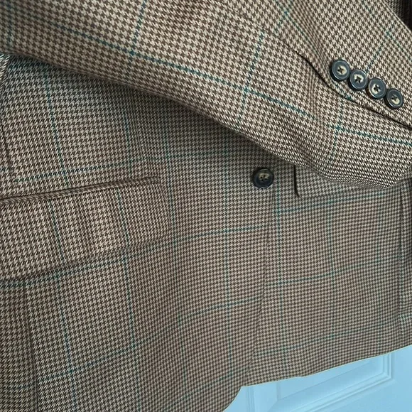 Greg Norman FOR Tasso Elba Men's Brown Plaid Blazer 42R. In fantastic condition! - Picture 4 of 10